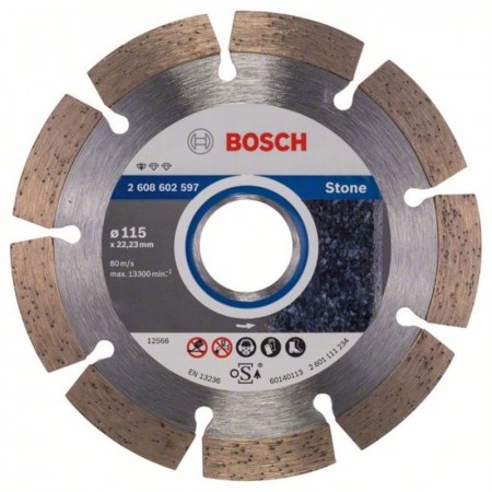 Алмазный диск по камню Standard for Stone 115×22,23×1,6×10 мм Bosch 2608602597