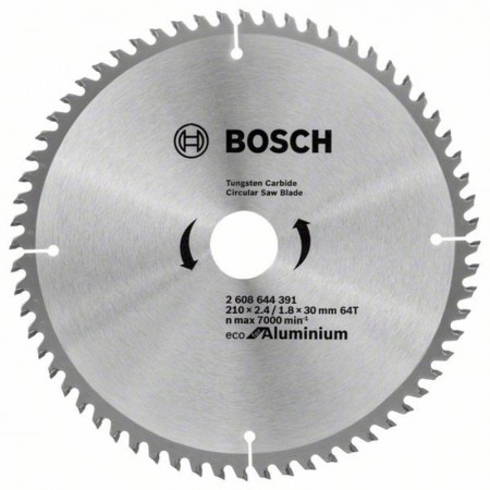 Пильный диск по алюминию ECO ALU/Multi 210×30-64T Bosch 2608644391