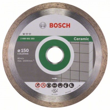Алмазный диск по керамике/камню Standard for Ceramic 150×22,23×1,6×7 мм Bosch 2608602203