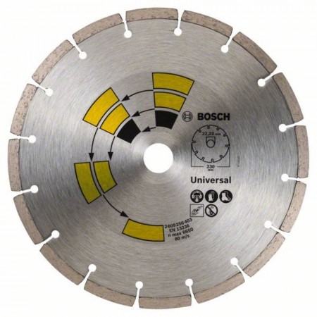 Алмазный диск универсальный 230×22.23×2.4×7.0 мм Universal Bosch 2609256403