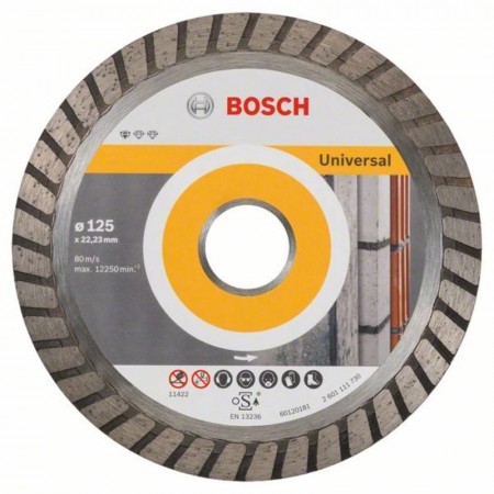 Алмазный диск по стройматериалам Standard for Universal Turbo 125×22,23x2x10 мм Bosch 2608602394