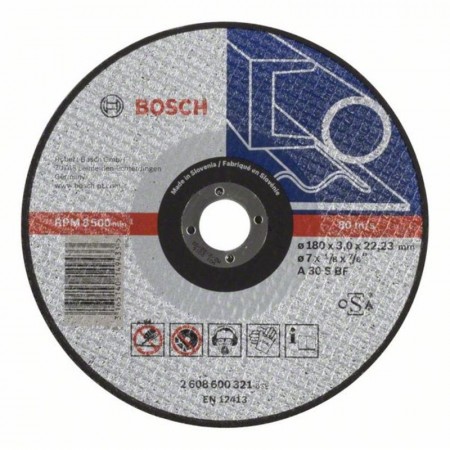 Прямой отрезной круг по металлу 180×22.23×3.0 мм A 30 S BF Expert Bosch 2608600321