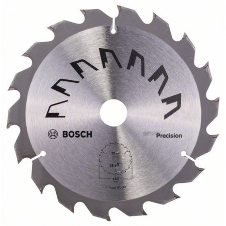 Пильный диск по дереву 160x20x2.5 мм T18 PRECISION Bosch 2609256855