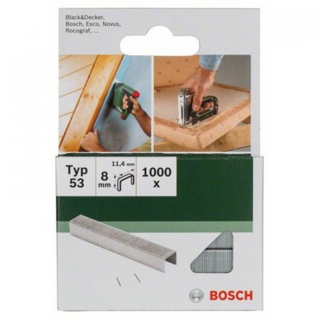 Скобы 1000 шт TИП 53; 8 мм Bosch 2609255820