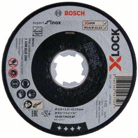 Отрезной диск (115×1.6×22.2 мм) по нержавеющей стали X-LOCK Bosch 2608619260