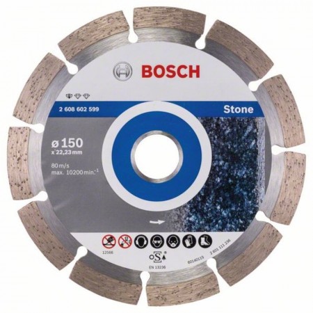 Алмазный диск по камню Standard for Stone 150×22,23x2x10 мм Bosch 2608602599