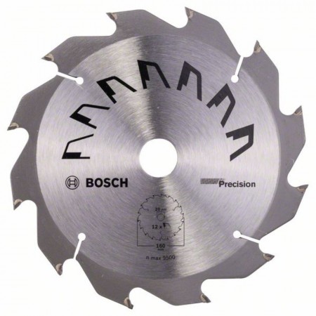 Пильный диск по дереву 160×20/16×2.5 мм T12 PRECISION Bosch 2609256854