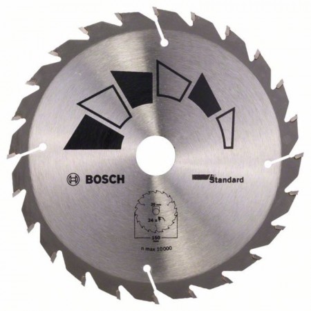 Пильный диск по дереву 150×20/16×2.2 мм T24 STANDARD Bosch 2609256806