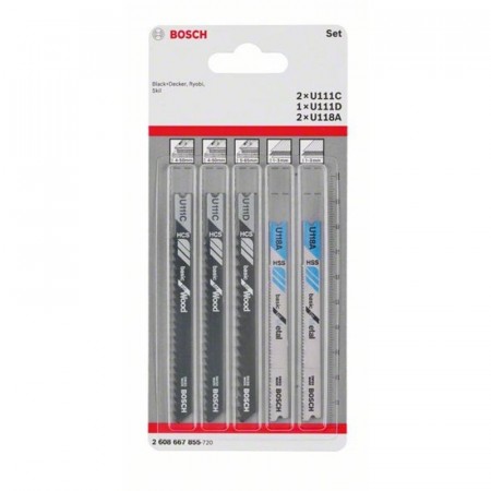 Набор U-SET из 5 пилок по дереву и металлу Wood and Metal Bosch 2608667855