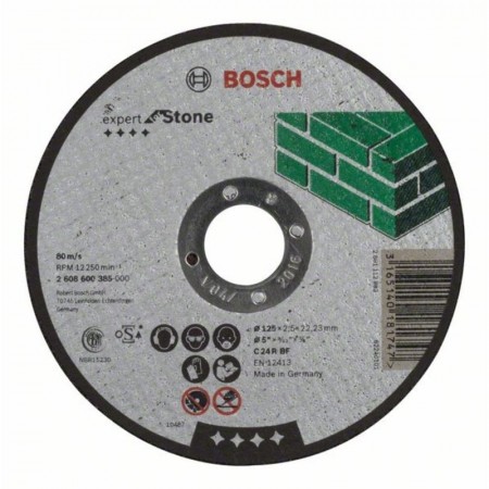 Прямой отрезной круг по камню 125×22.23×2.5 мм C 24 R BF Expert Bosch 2608600385