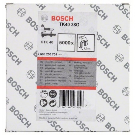 Скобы 5000 шт; TK40 40G; 40 мм для GTK 40 Bosch 2608200705